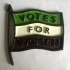 WSPU Badge - Emmeline Pankhurst's 156th Birthday print image