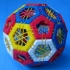 Truncated icosahedron puzzle print image