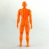 Male Articulated Figure - Print in Place & Support Free print image