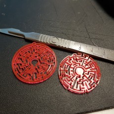 Picture of print of Earrings theta maze 1.1