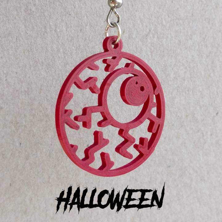 Earrings Halloween Eyeballs 1 image