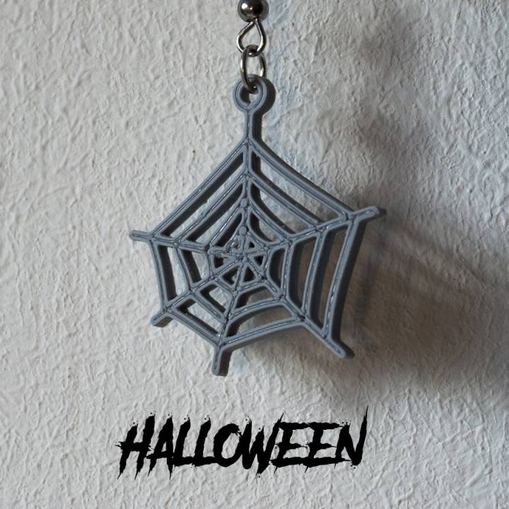 Earrings Halloween Spider Net 1 image