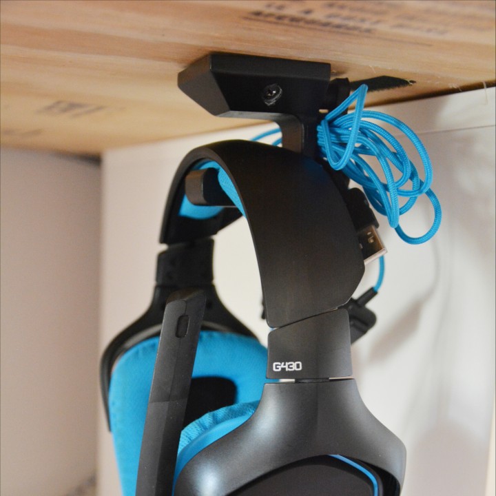 Under-desk Headphone Hanger image