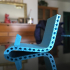 Hexagon lounger phone holder print image