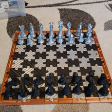 Picture of print of Faceted Chess Set