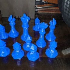 Picture of print of Faceted Chess Set