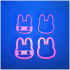 Cookie cutters - Cute Bunny print image