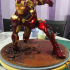 Iron Man MK43 - Super Hero Landing Pose - with lights - MINIMAL SUPPORTS EDITION print image