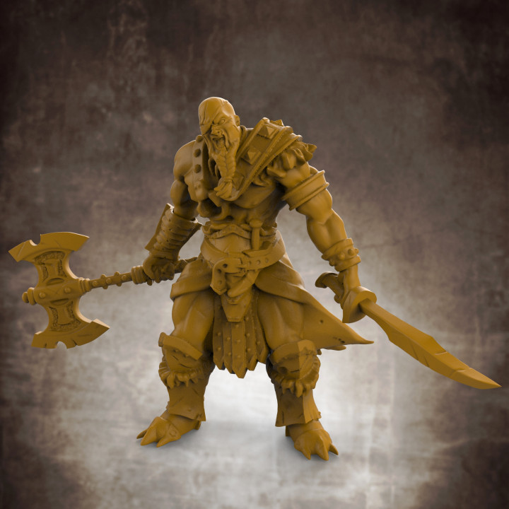 RPG Barbarian- Multipart with build options (32mm scale) image