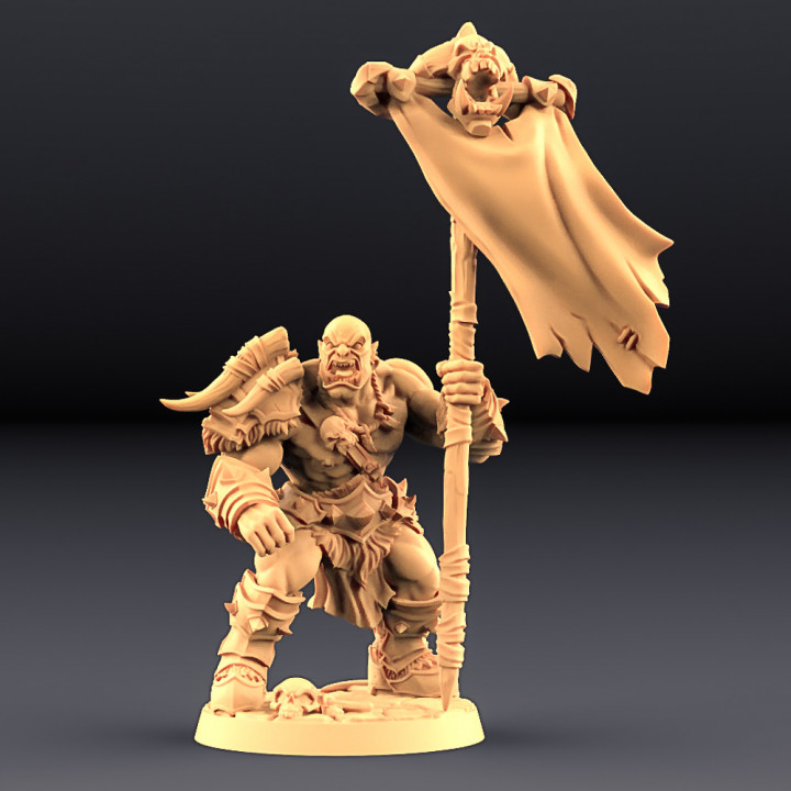 Orc Barbarians Set - 4 Modular + 2 Heroes image