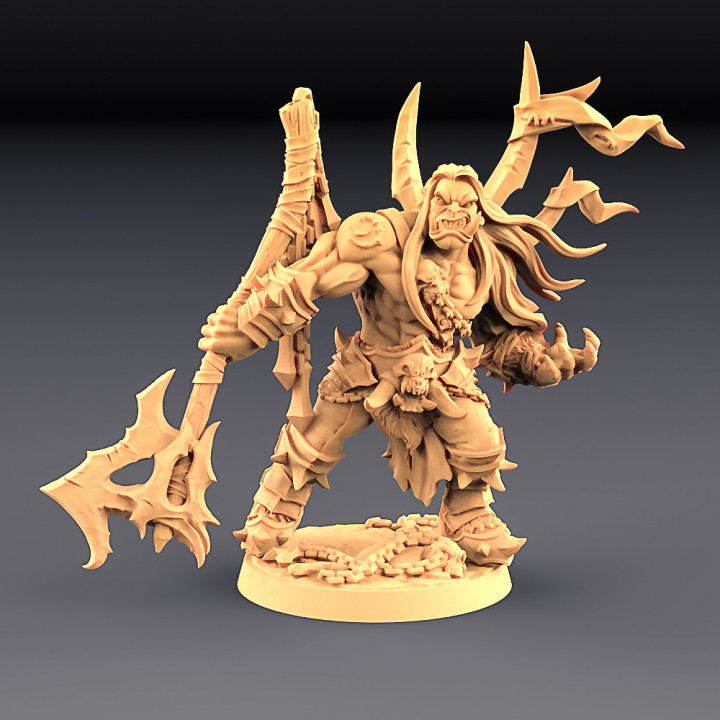 Orc Barbarians Set - 4 Modular + 2 Heroes image