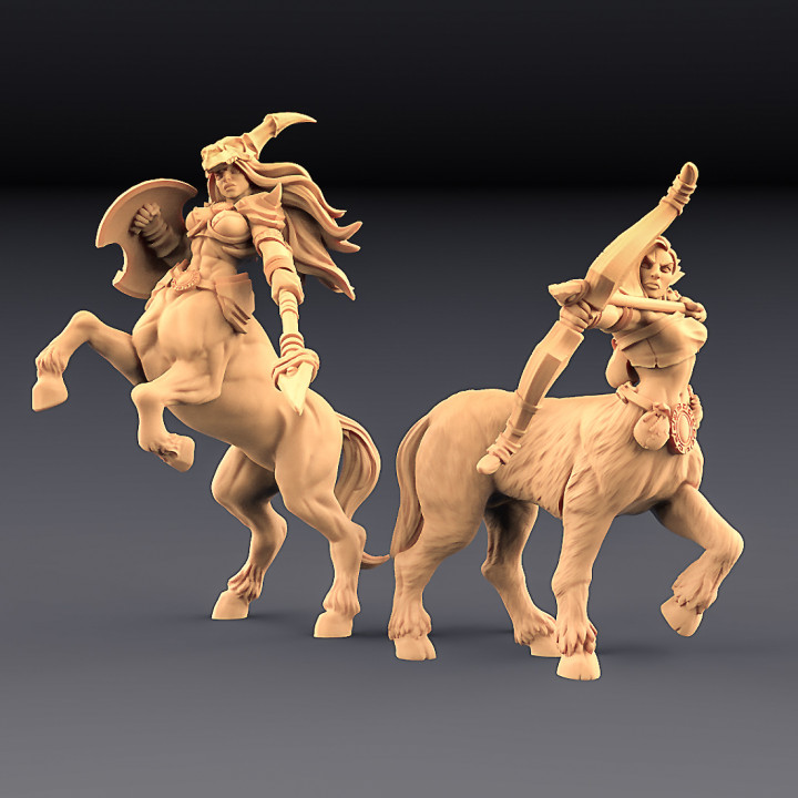 Sagittarius & Khararis - 2 Centaurides Heroines Set (AMAZONS! Kickstarter) image