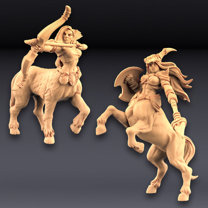 Sagittarius & Khararis - 2 Centaurides Heroines Set (AMAZONS! Kickstarter) image