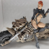 Cyber Metal Biker Chick print image