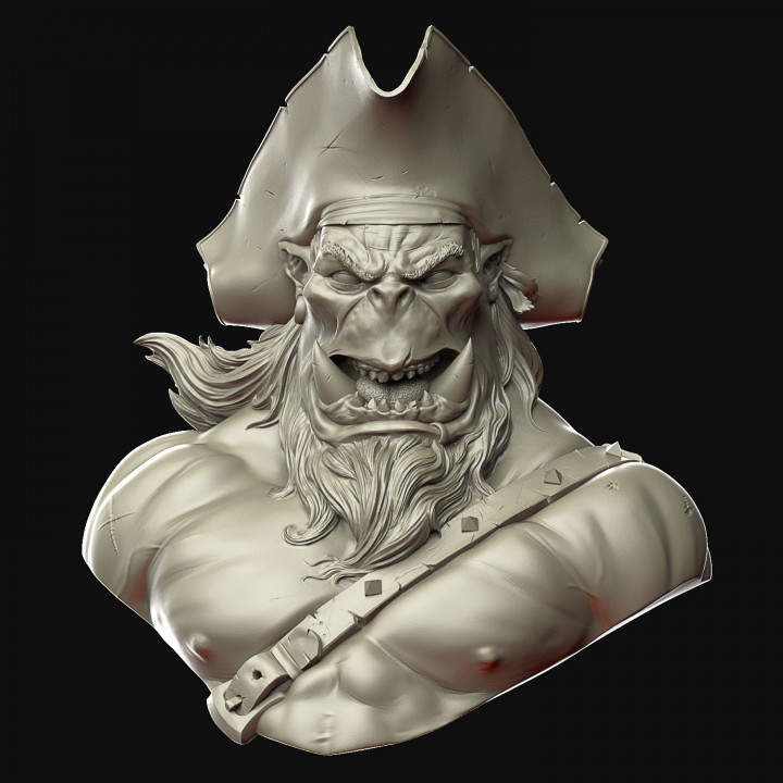 Pirate Ork Captain Bust image