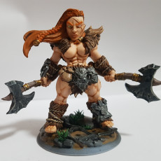 Picture of print of Hildara Bloodrage - Dwarf Berserk Heroine (AMAZONS! Kickstarter)