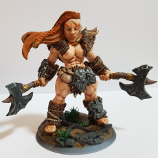 Picture of print of Hildara Bloodrage - Dwarf Berserk Heroine (AMAZONS! Kickstarter)