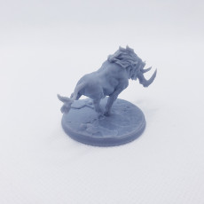 Picture of print of Gino on Wulf-Hog - Dwarven Oathbreakers