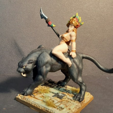 Picture of print of Kaata, Princess on Panther (AMAZONS! Kickstarter)