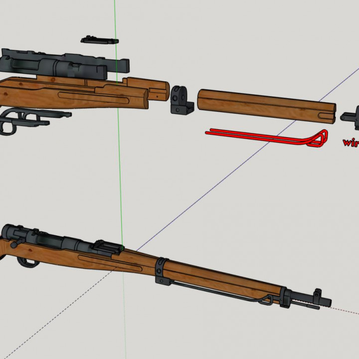 Arisaka Type 99 Rifle - scale 1/4 image